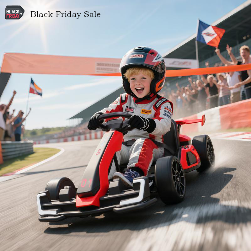 24V Electric Drifting Go Kart, 6-12Y