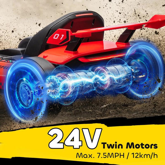 24V Electric Drifting Go Kart, 6-12Y