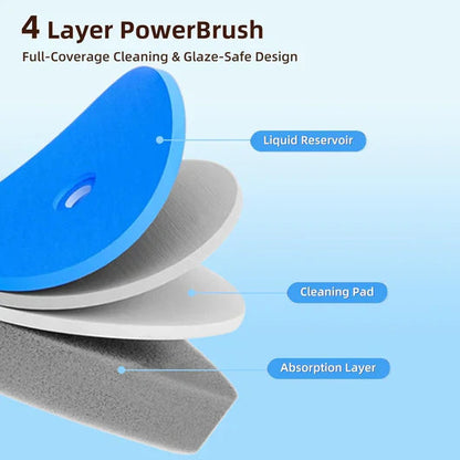 Disposable Toilet Brush Set -with Built-In Cleaner & 60Refills