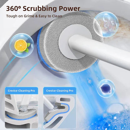 Disposable Toilet Brush Set -with Built-In Cleaner & 60Refills