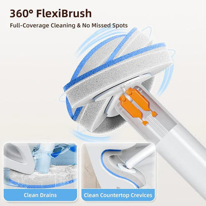 Disposable Toilet Brush Set -with Built-In Cleaner & 60Refills