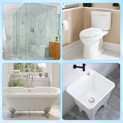 Disposable Toilet Brush Set -with Built-In Cleaner & 60Refills