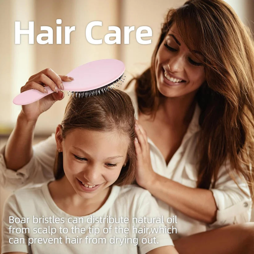 70% OFF Tonight Only ✨ Smoother, Stronger, Shinier Hair - Boar Bristle Brush with Nylon Bristles and Microsphere Massaging Tips