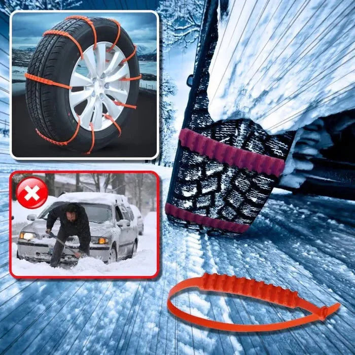 2025 Winter Hot Sale🔥Universal Reusable Anti-skid Polyethylene Tire Chains