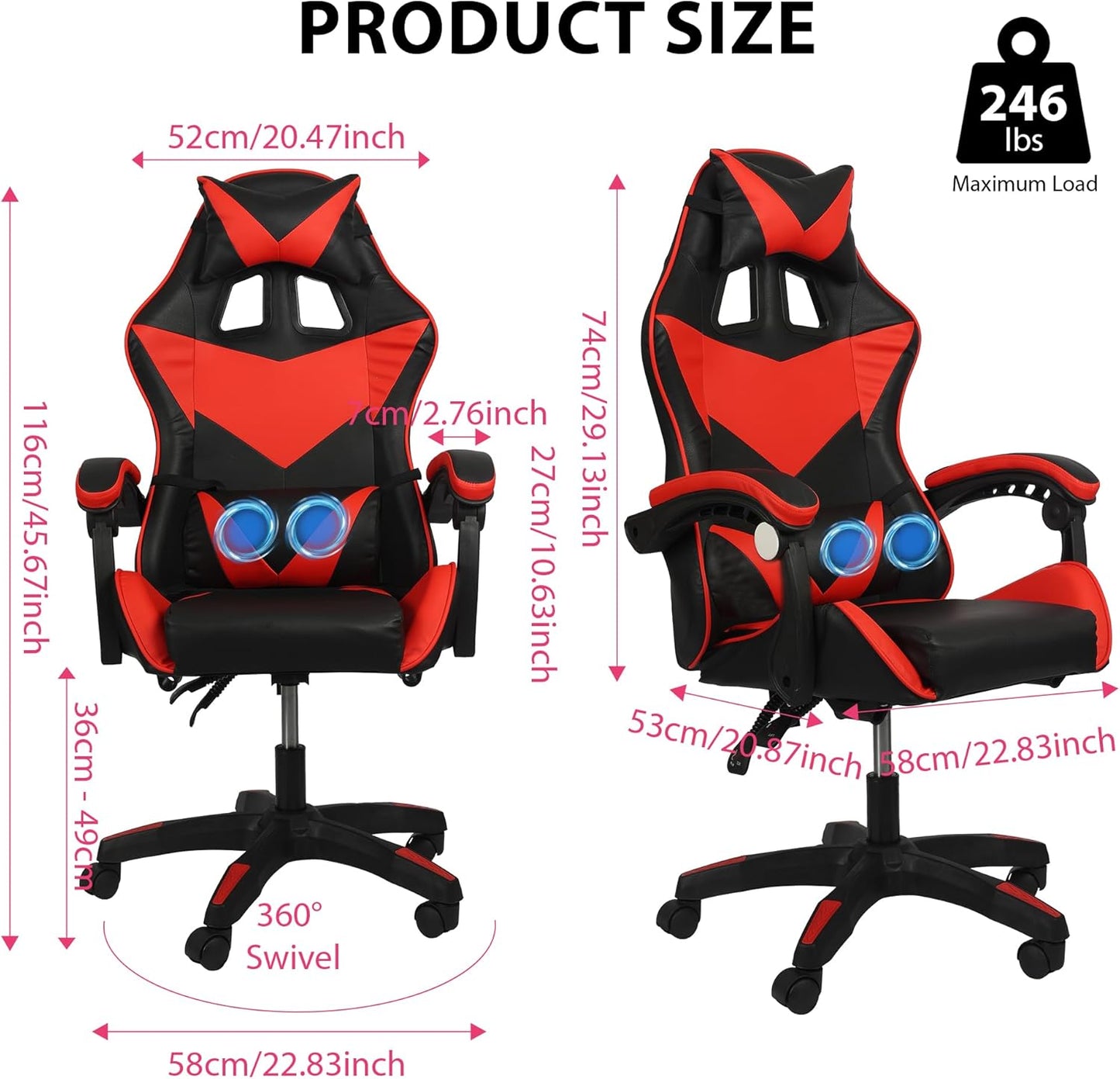 ✨LED Reclining Gaming Chair✨