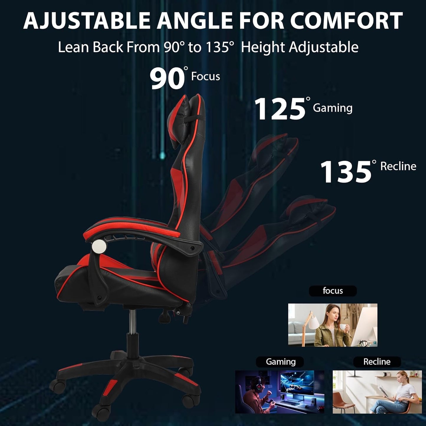 ✨LED Reclining Gaming Chair✨
