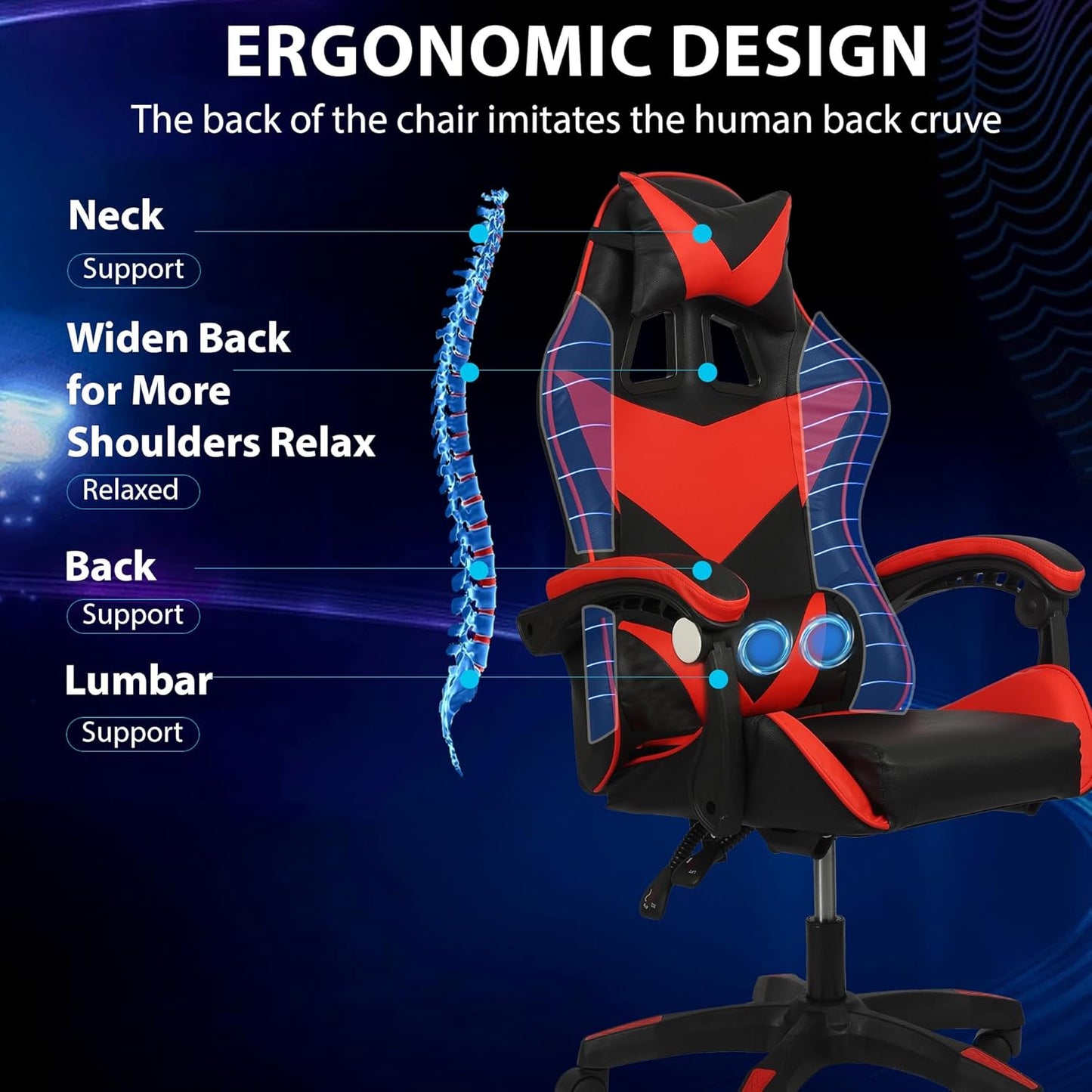 ✨LED Reclining Gaming Chair✨