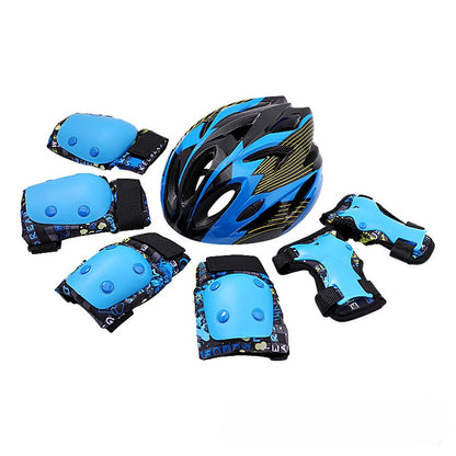 Children's protective gear, roller skating protective gear set, ice skateboard, balance bike anti-fall equipment, knee pads, hand pads, elbow pads, helmet