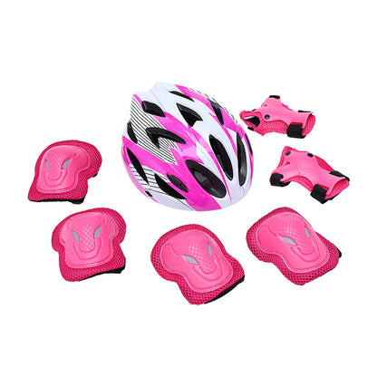 Children's protective gear, roller skating protective gear set, ice skateboard, balance bike anti-fall equipment, knee pads, hand pads, elbow pads, helmet
