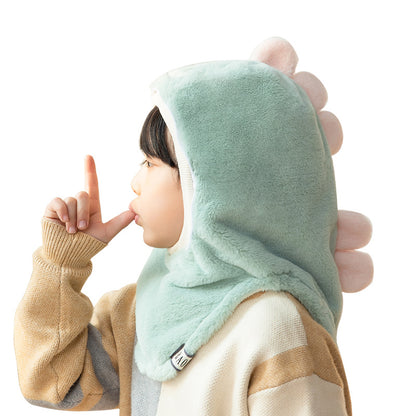 "Kids' Winter Hat with Face Mask, Ear Flaps & Hooded Cape - All-in-One Warmth for Boys & Girls"