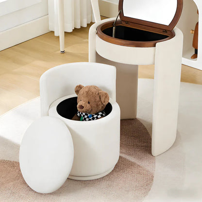 🎅Black Friday Sale 50% OFF 💄Vanity Set: Elegant Chair & Flip-Up Mirror 🛋️